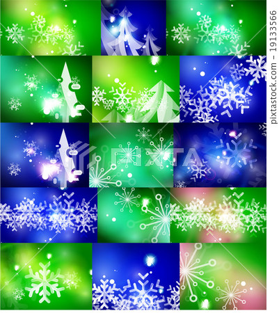 Set of Christmas abstract backgrounds 19133566