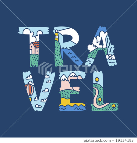 Travel lettering illustration Travel lettering illustration 19134192