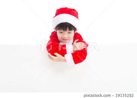 Little asian boy  in Santa Claus  uniform  19135282