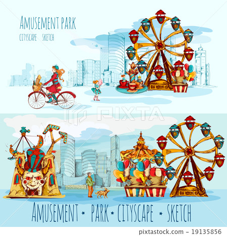 Amusement Park Cityscape 19135856