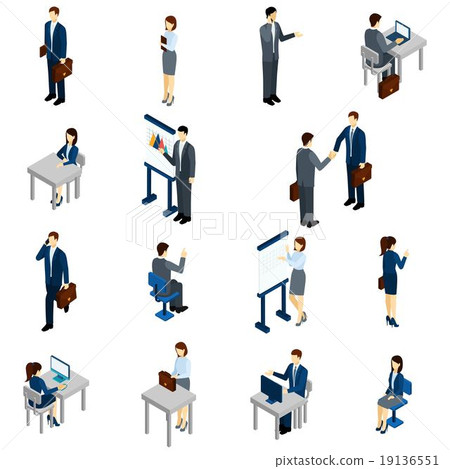 Business People Isometric Set 19136551