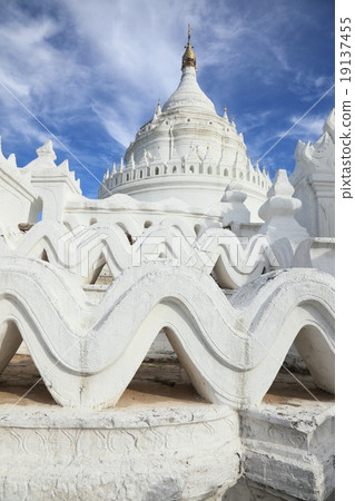 The white pagoda Mandalay - Myanmar 19137455