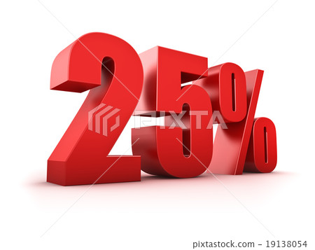 25 percent 19138054