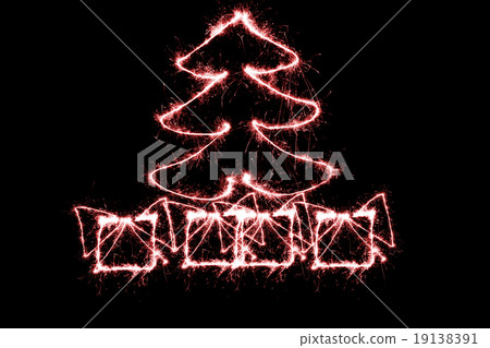red Christmas tree and gifts made by sparkle red Christmas tree and gifts made by sparkle 19138391