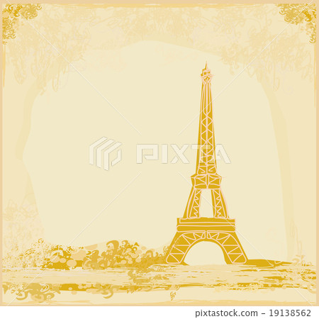 Eiffel tower artistic background 19138562