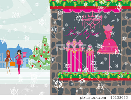 beautiful girls on winter shopping beautiful girls on winter shopping 19138653