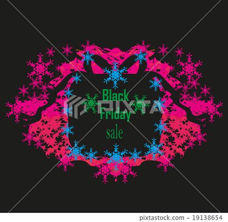 Black Friday on gift box - card Black Friday on gift box - card 19138654