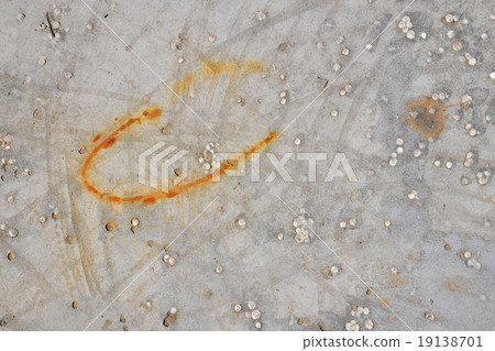 Concrete with rusty spot and polystyrene on cement Concrete with rusty spot and polystyrene on cement 19138701