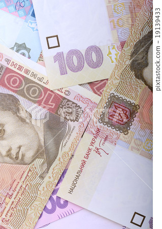 background of the Ukrainian money - UAH 19139433