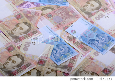 background of the Ukrainian money - UAH 19139435