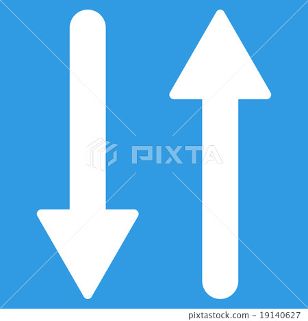 Arrows Exchange Vertical flat white color icon 19140627