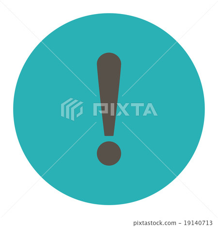 Exclamation Sign flat grey and cyan colors round button Exclamation Sign flat grey and cyan colors round button 19140713