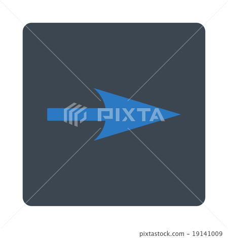 Arrow Axis X flat smooth blue colors rounded button 19141009