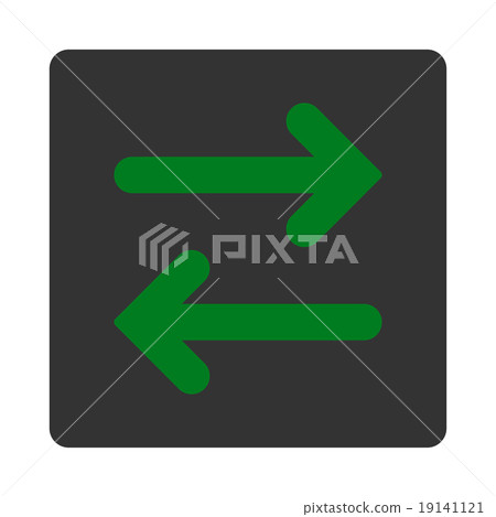 Flip Horizontal flat green and gray colors rounded button 19141121