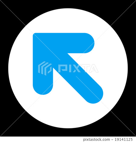 Arrow Up Left flat blue and white colors round... - Stock Illustration ...