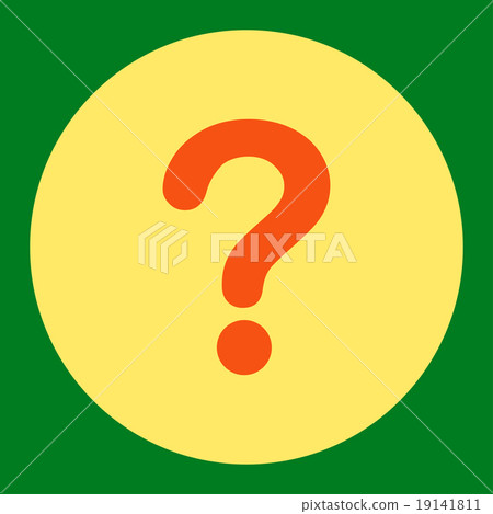 Question flat orange and yellow colors round button Question flat orange and yellow colors round button 19141811