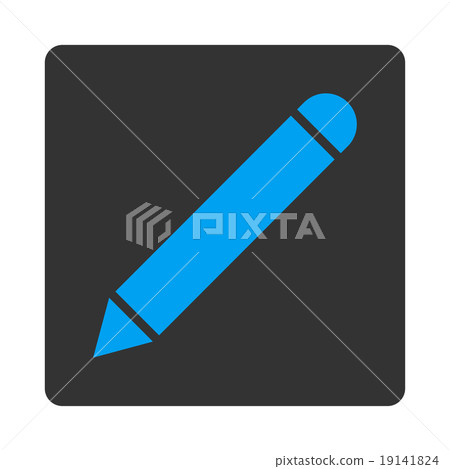Pencil flat blue and gray colors rounded button Pencil flat blue and gray colors rounded button 19141824