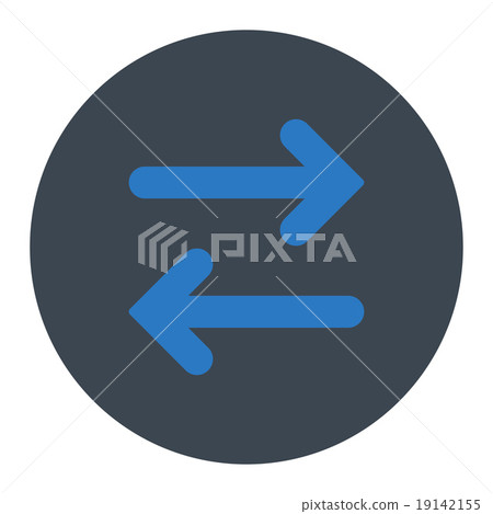 Flip Horizontal flat smooth blue colors round... - Stock Illustration ...