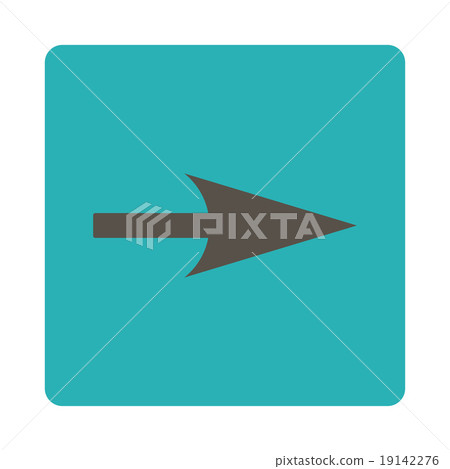 Arrow Axis X flat grey and cyan colors rounded button 19142276