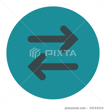 Flip Horizontal flat soft blue colors round button 19142414
