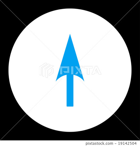 Arrow Axis Y flat blue and white colors round... - Stock Illustration ...