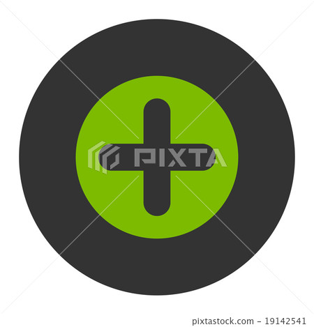 Create flat eco green and gray colors round button - Stock Illustration ...
