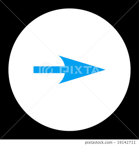 Arrow Axis X flat blue and white colors round... - Stock Illustration ...