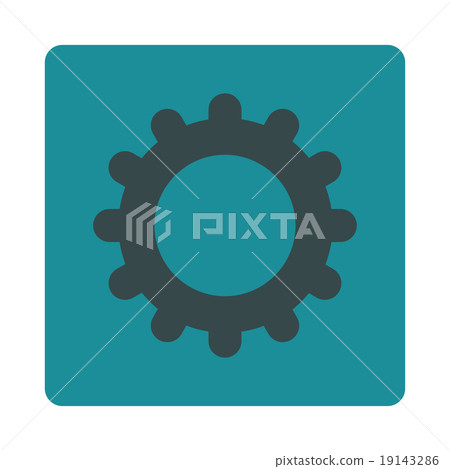 Gear flat soft blue colors rounded button Gear flat soft blue colors rounded button 19143286