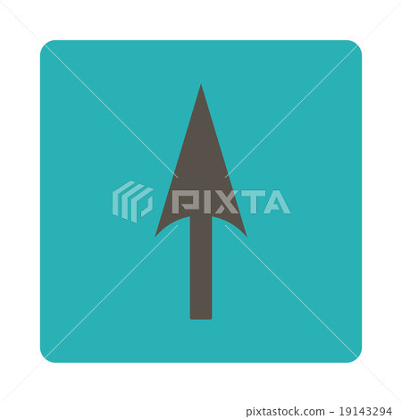 Arrow Axis Y flat grey and cyan colors rounded button 19143294