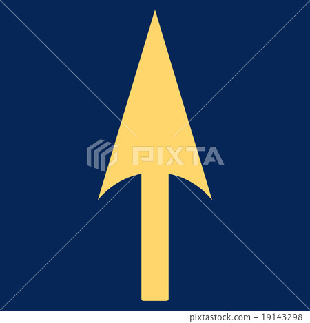 Arrow Axis Y flat yellow color icon 19143298