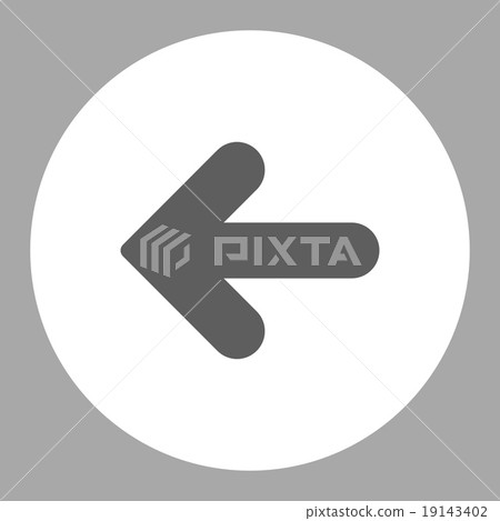 Arrow Left flat dark gray and white colors... - Stock Illustration ...