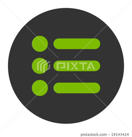Items flat eco green and gray colors round button - Stock Illustration ...
