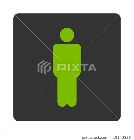 Man flat eco green and gray colors rounded button - Stock Illustration ...