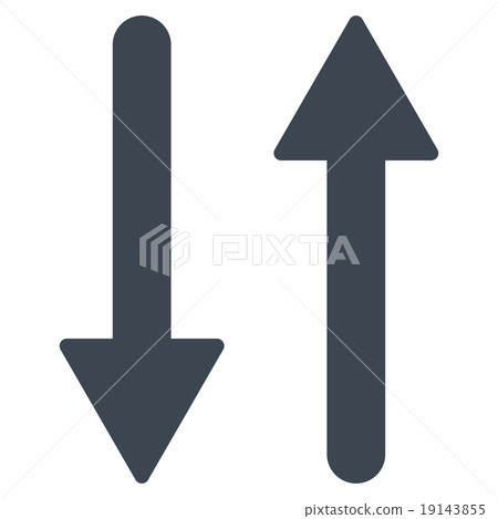 Arrows Exchange Vertical flat smooth blue color icon 19143855