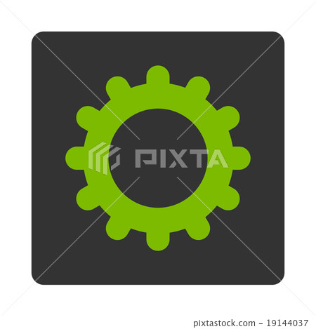 Gear flat eco green and gray colors rounded button Gear flat eco green and gray colors rounded button 19144037