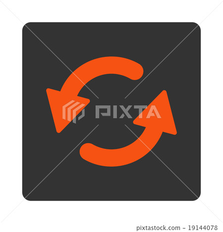 Refresh Ccw flat orange and gray colors rounded button Refresh Ccw flat orange and gray colors rounded button 19144078