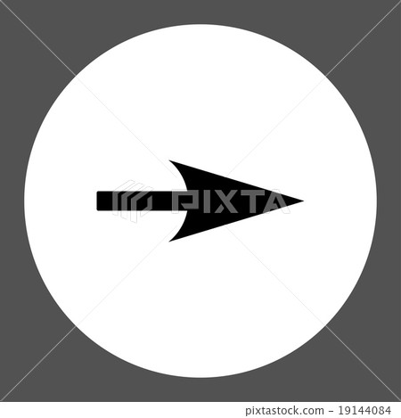 Arrow Axis X flat black and white colors round button Arrow Axis X flat black and white colors round button 19144084
