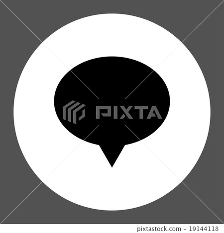 Banner flat black and white colors round button 19144118