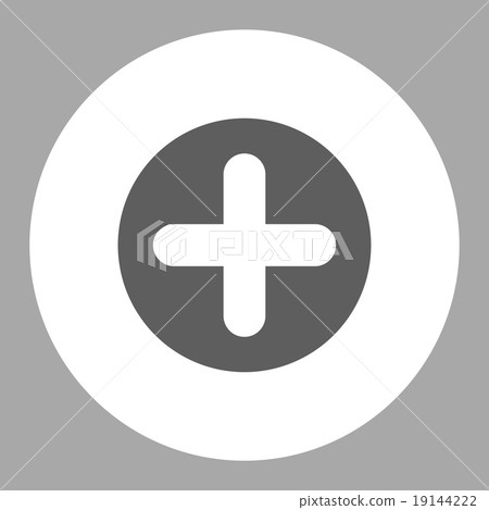 Create flat dark gray and white colors round... - Stock Illustration ...