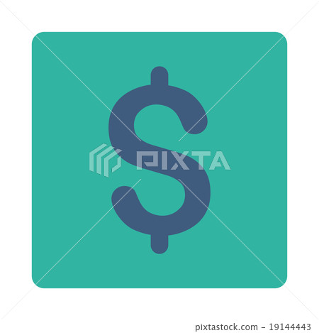 Dollar flat cobalt and cyan colors rounded button - Stock Illustration ...