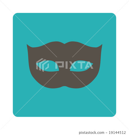 Privacy Mask flat grey and cyan colors rounded button 19144512