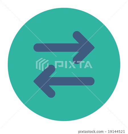 Flip Horizontal flat cobalt and cyan colors... - Stock Illustration ...