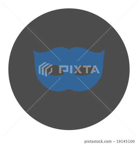 Privacy Mask flat cobalt and gray colors round... - Stock Illustration ...