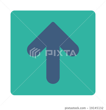 Arrow Up flat cobalt and cyan colors rounded... - Stock Illustration ...