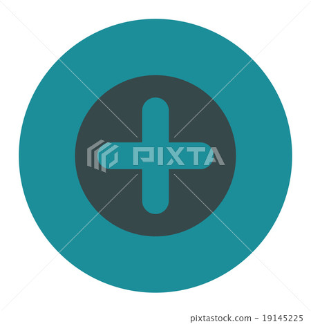 Create flat soft blue colors round button 19145225