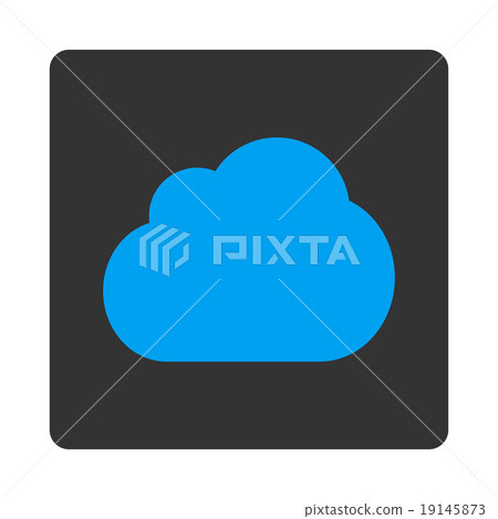 Cloud flat blue and gray colors rounded button - Stock Illustration ...