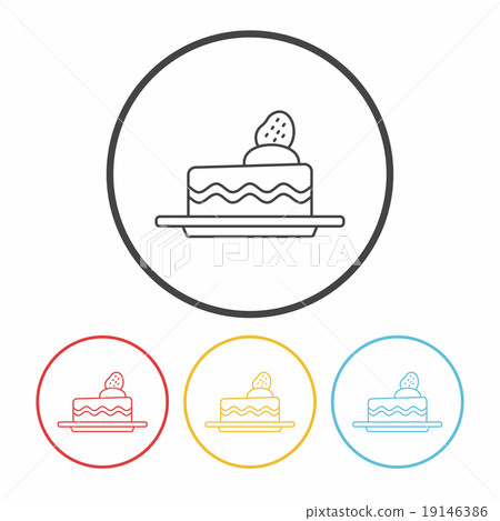 cake line icon - Stock Illustration [19146386] - PIXTA