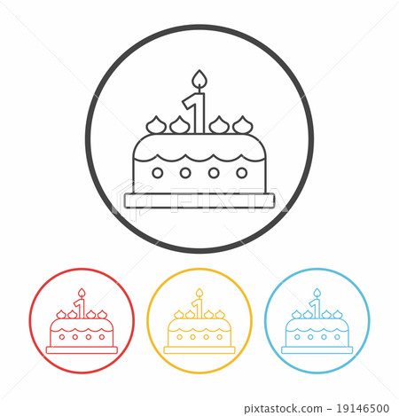 cake line icon - Stock Illustration [19146500] - PIXTA