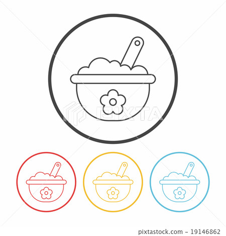 baby bowl line icon baby bowl line icon 19146862