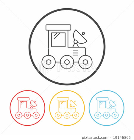 Space machine robot line icon 19146865
